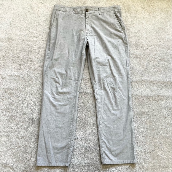 BONOBOS LIGHT GRAY PANTS SIZE 34x30 SLIM MINIMALIST SPRING SUMMER CASUAL - Picture 2 of 6